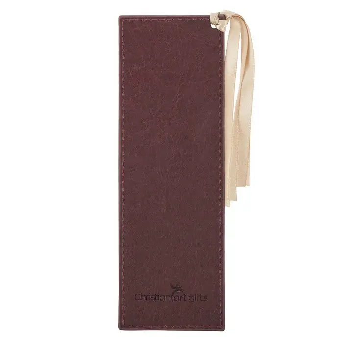 Pagemarker - LuxLeather, Be Still and Know Brown Faux Leather Boo2.webp