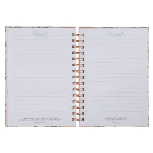 Pink Blue Floral Be Still Journal Wirebound4.webp