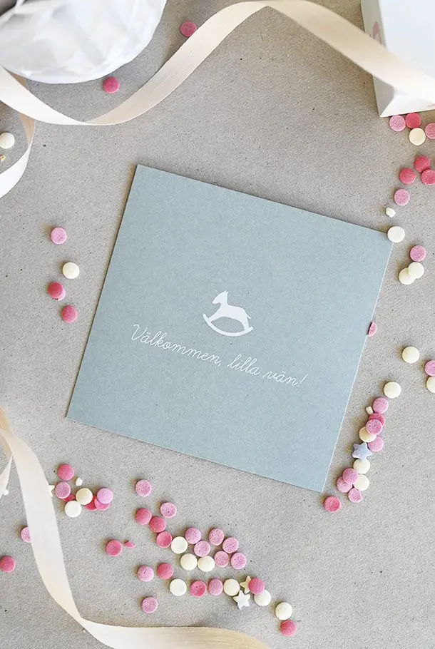 Litet kort till minstingen: Välkommen lilla vän!