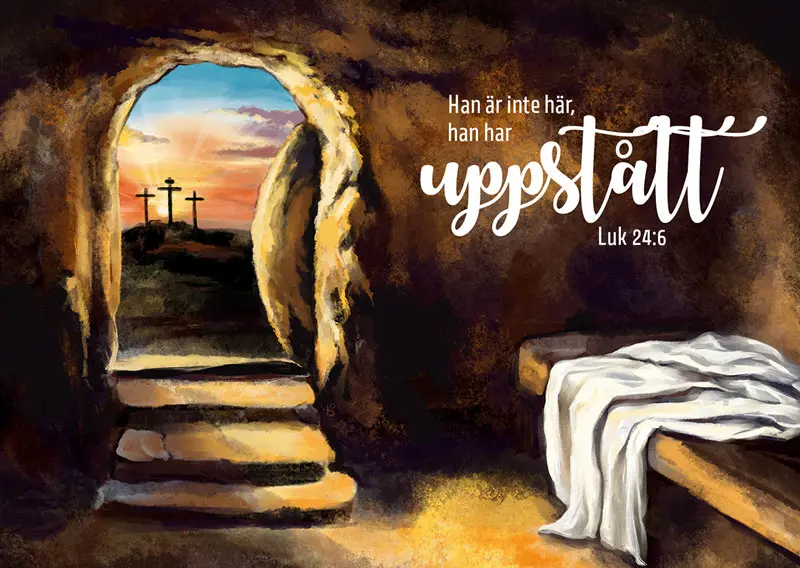 Vykort – Han är inte här, han har uppstått