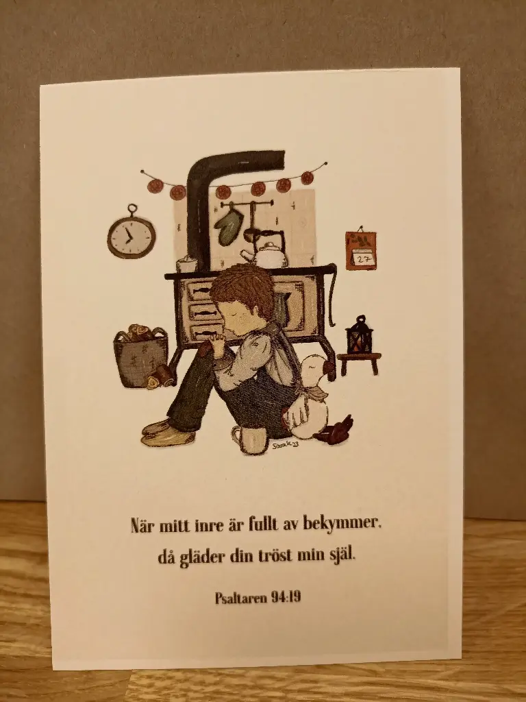 Vykort – När mitt inre är full av bekymmer (pojke)