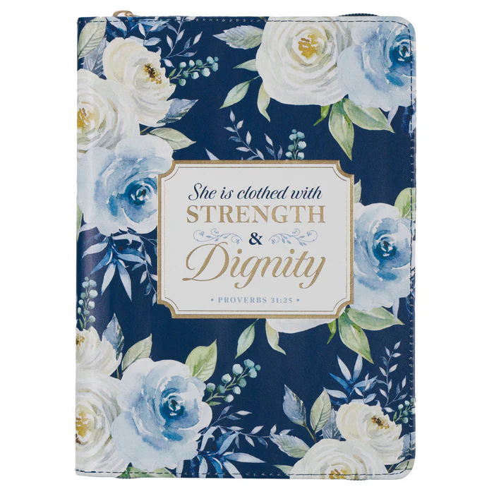 [940.035] Anteckningsbok – Strength and Dignity, skinn med dragkedja