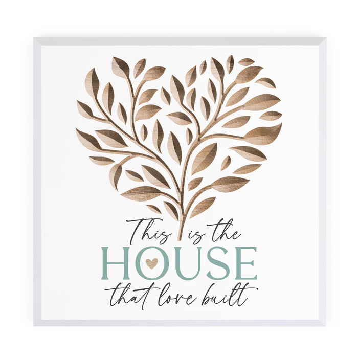 [540.002] Snidad väggbild – This is the house that love built