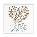 Snidad väggbild – This is the house that love built