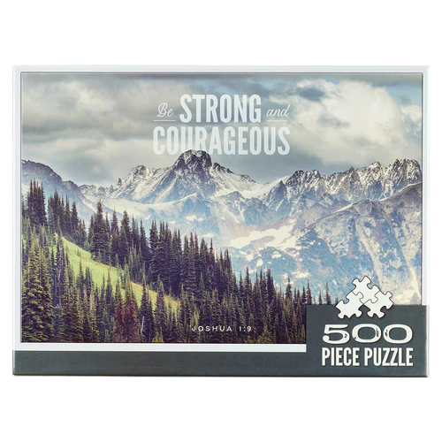 Pussel "Be Strong & Courageous", Dal med tallar – 500 bitar