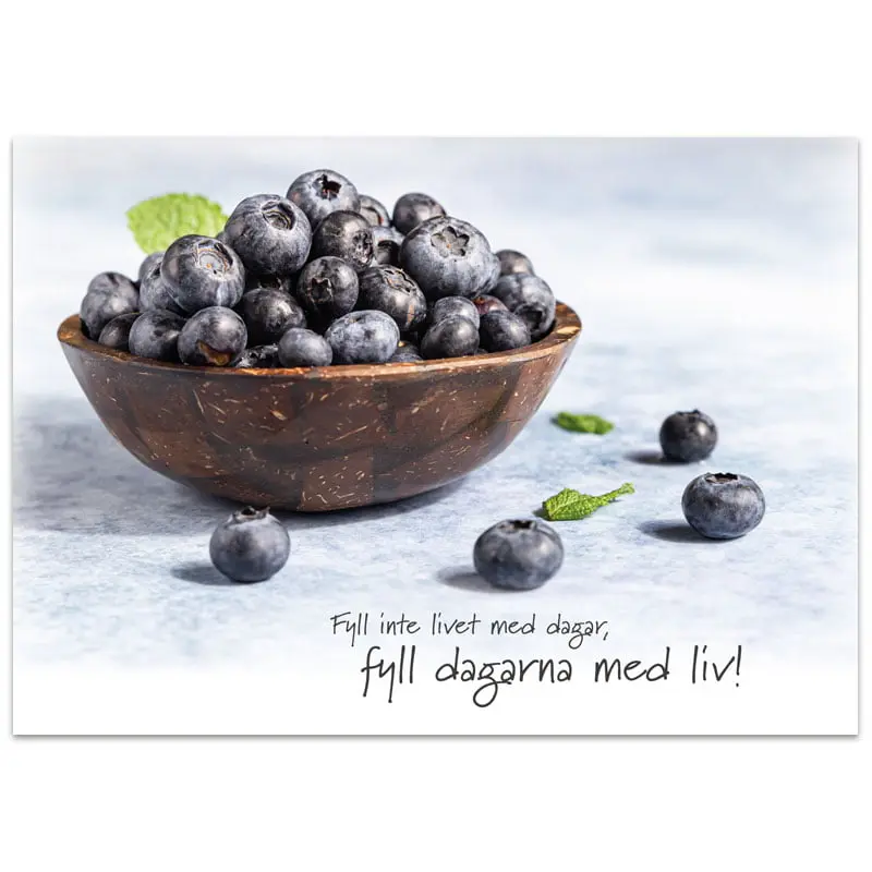 Vykort – Fyll inte livet med dagar, fyll dagarna med liv!