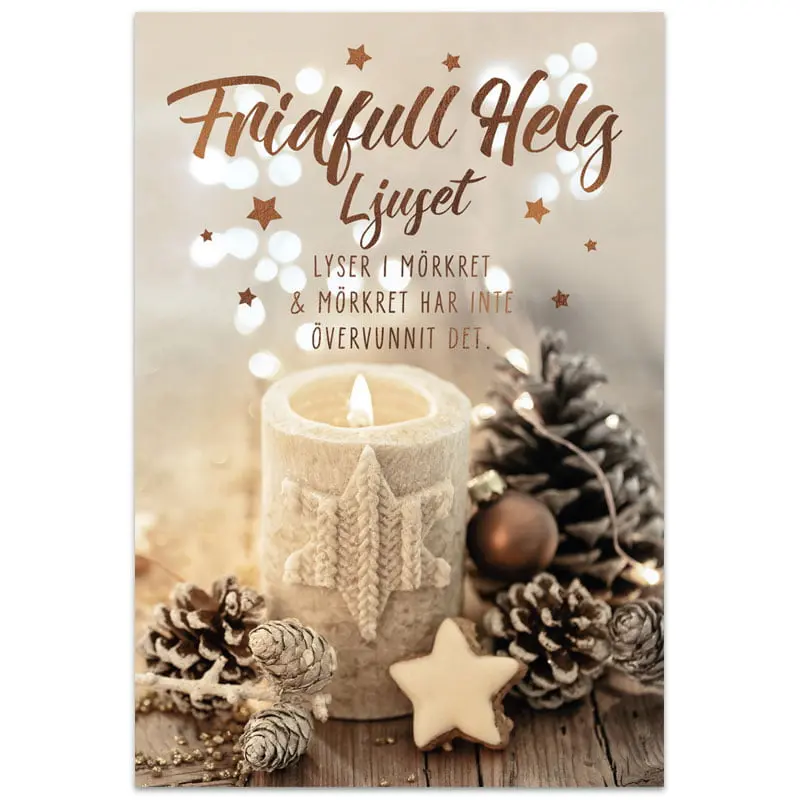 Dubbelt julkort – Fridfull Helg