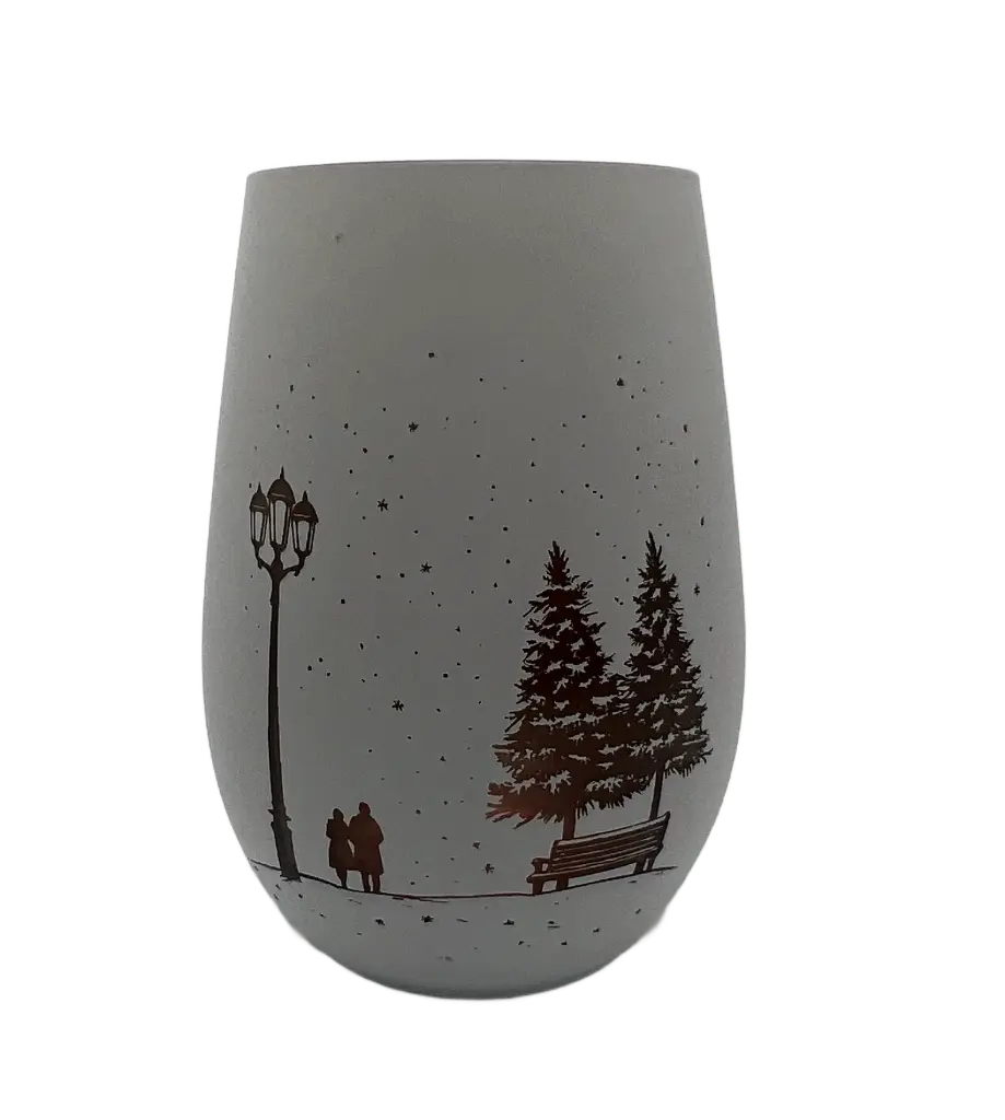 Värmeljuslykta vit – Julfrid