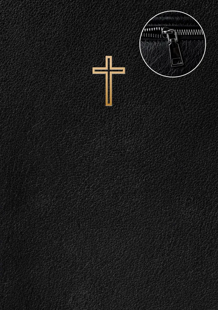 Svenska Folkbibeln 2015 – slimline cabraskinn svart med dragkedja