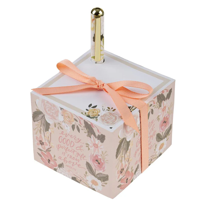Anteckningsblock – Every good & perfect gift, med penna
