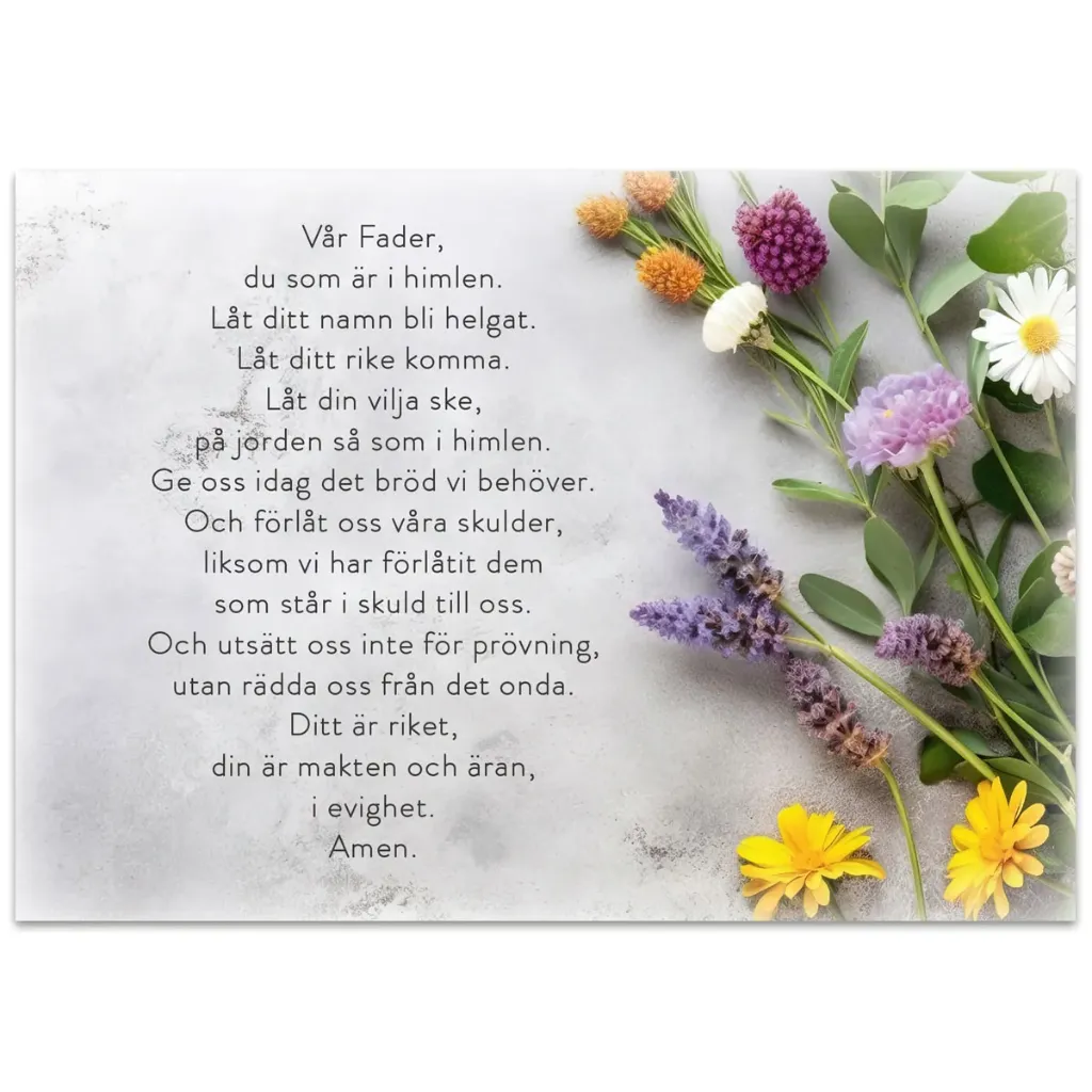 Vykort –  Vår Fader