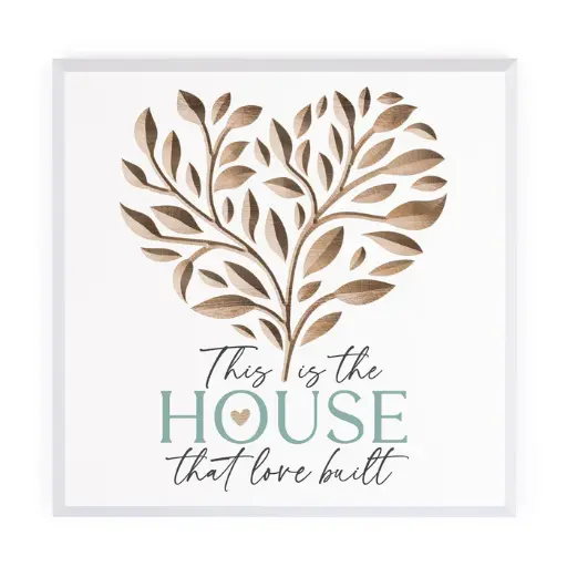 [540.002] Snidad väggbild – This is the house that love built