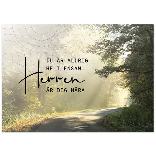 [712.033] Vykort – Du är aldrig helt ensam. Herren är dig nära.